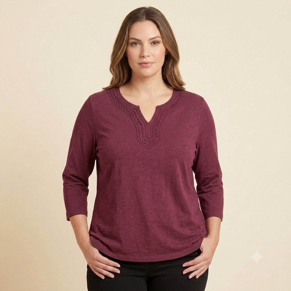 240-Coldwater Creek Cotton Top size 3X / PTP 27”
